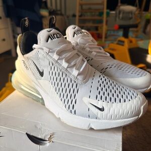 Nike Air Max 270 White and Black Sneakers